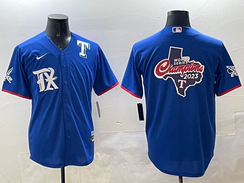 Men Texas Rangers Blank Blue City Edition 2025 Nike MLB Jersey style 1->los angeles dodgers->MLB Jersey